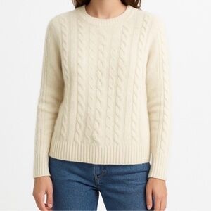 J. Crew Cable Knit Sweater Angora Cashmere Medium